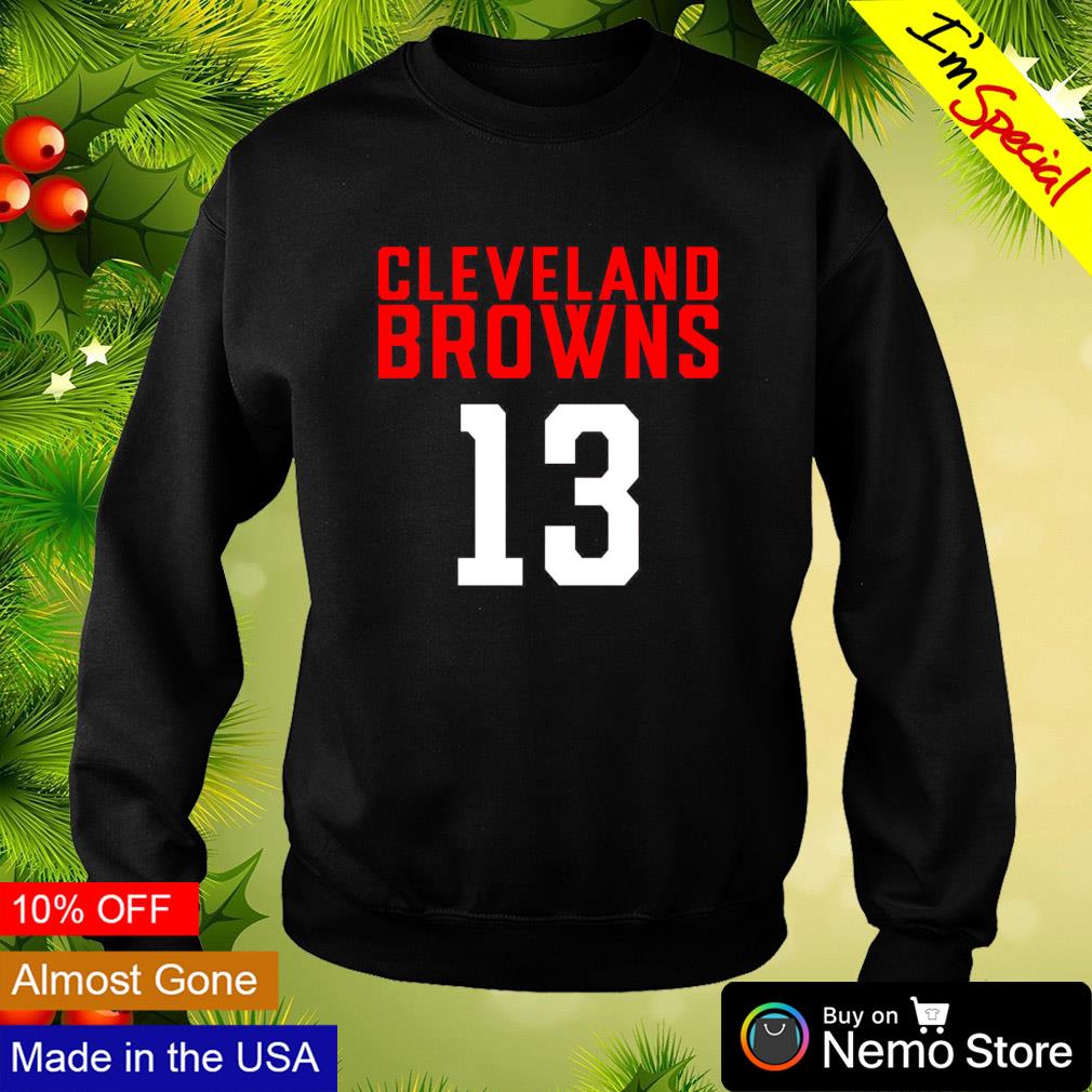 Nike Browns 13 Odell Beckham Jr. Brown 100th Hoodie Sweatshirt