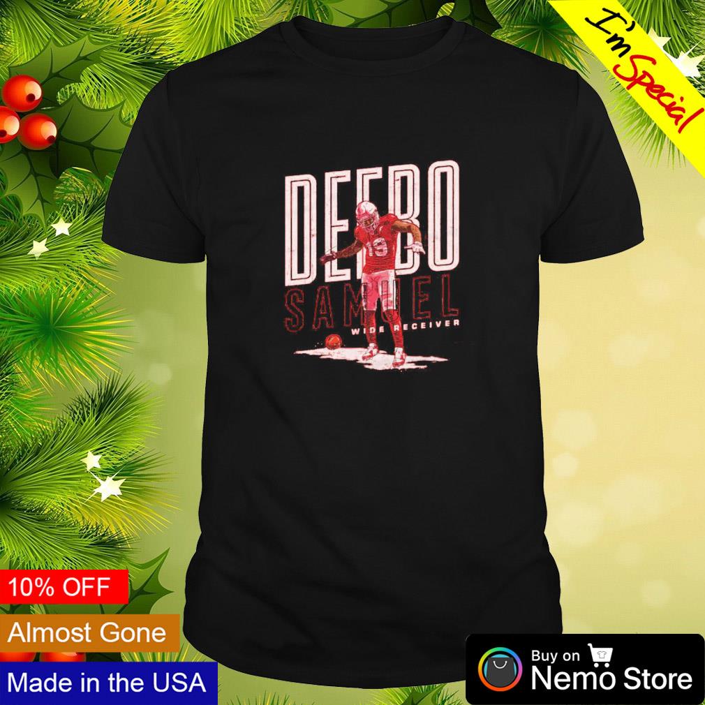 Deebo Samuel wide receiver celebration San Francisco 49ers shirt