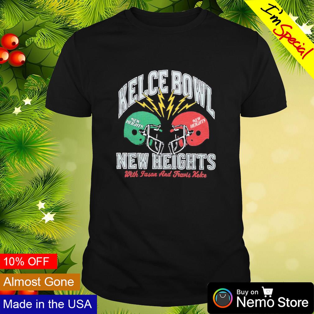 Kelce bowl new heights with Jason and Travis Kelce helmet head to