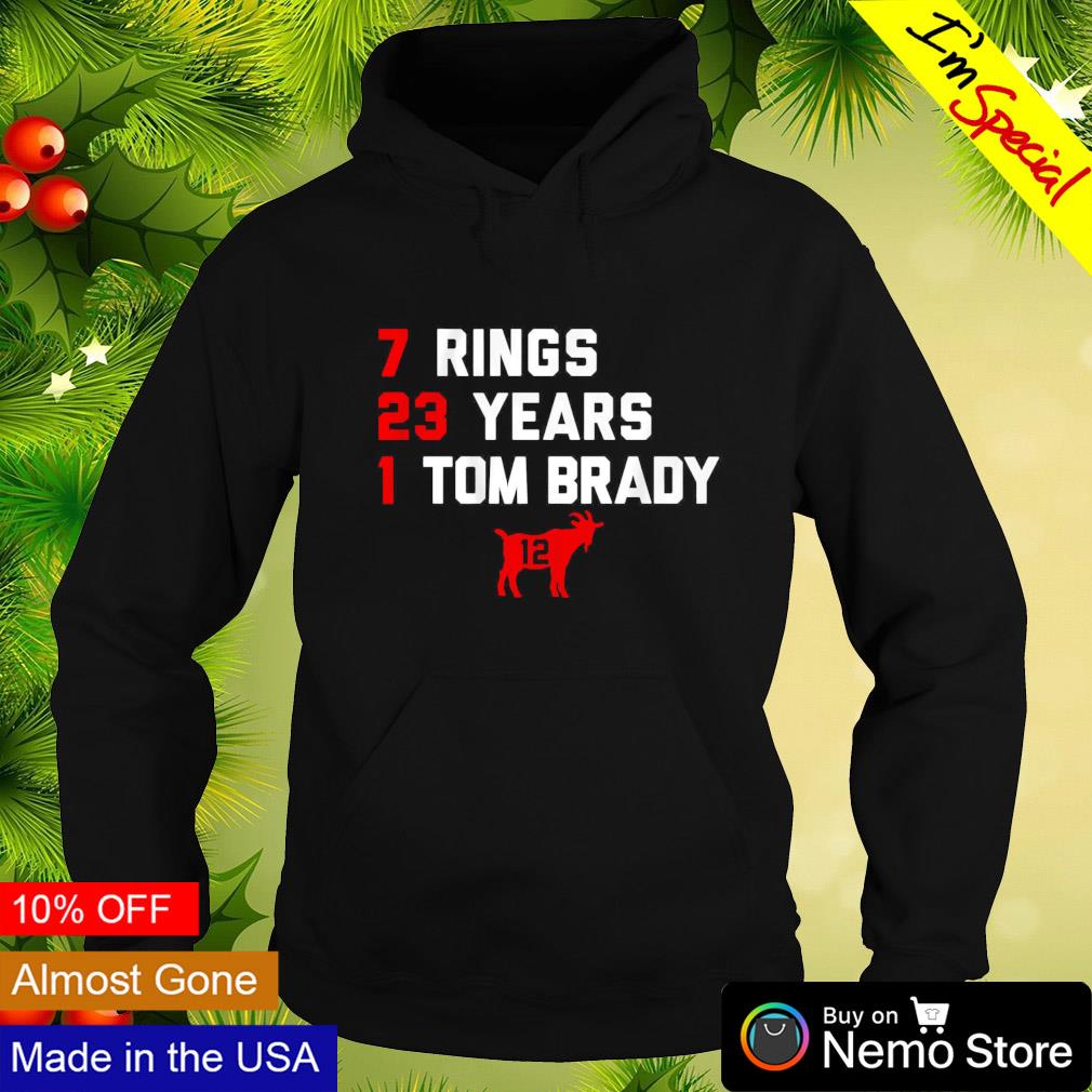 Goat List 2023 7 Rings 23 Years 1 Tom Brady Shirt - Skullridding