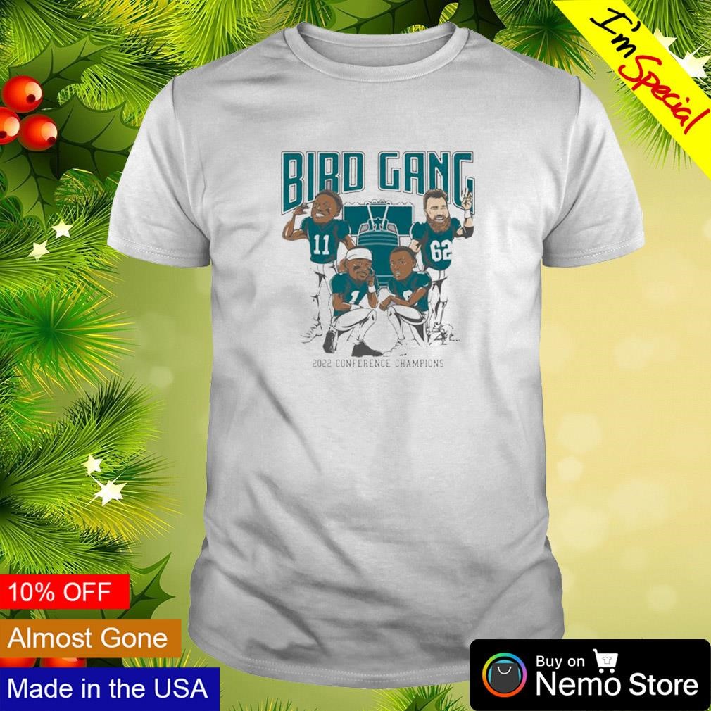Bird gang Hurts Smith Brown and Kelce 2022 conference champions shirt