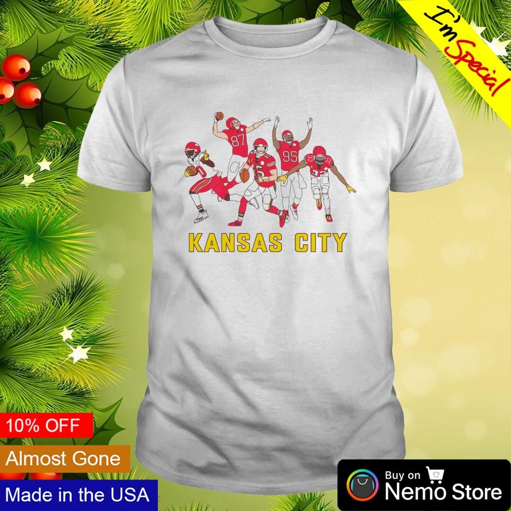 Kansas City Chiefs football players cartoon shirt