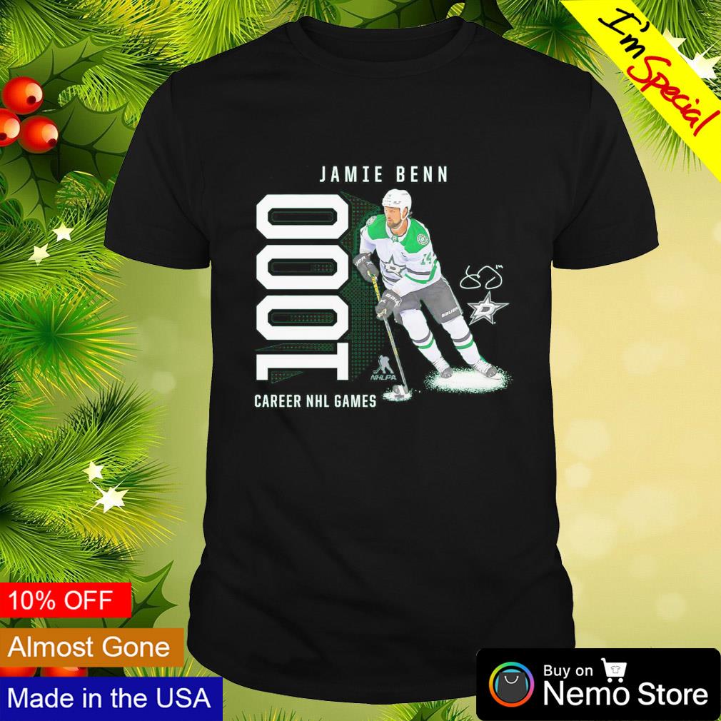 Jamie Benn Dallas stars 1000 career NHL games shirt