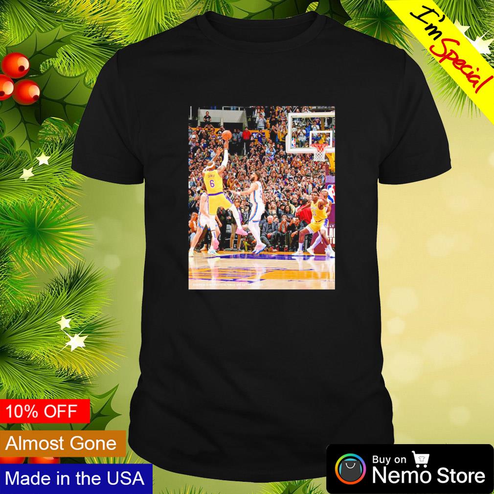Lebron James LA Lakes photo history shirt