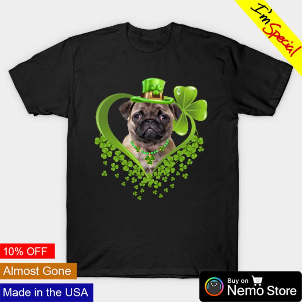 Lucky pug shamrock St Patrick's Day shirt