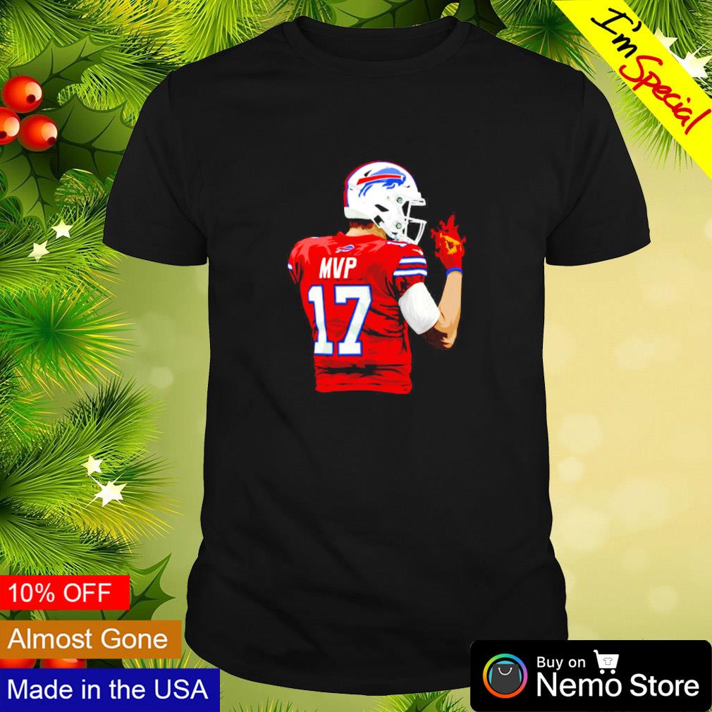 Official Mvp josh allen 17 Buffalo Bills fire hand T-shirt, hoodie,  sweater, long sleeve and tank top