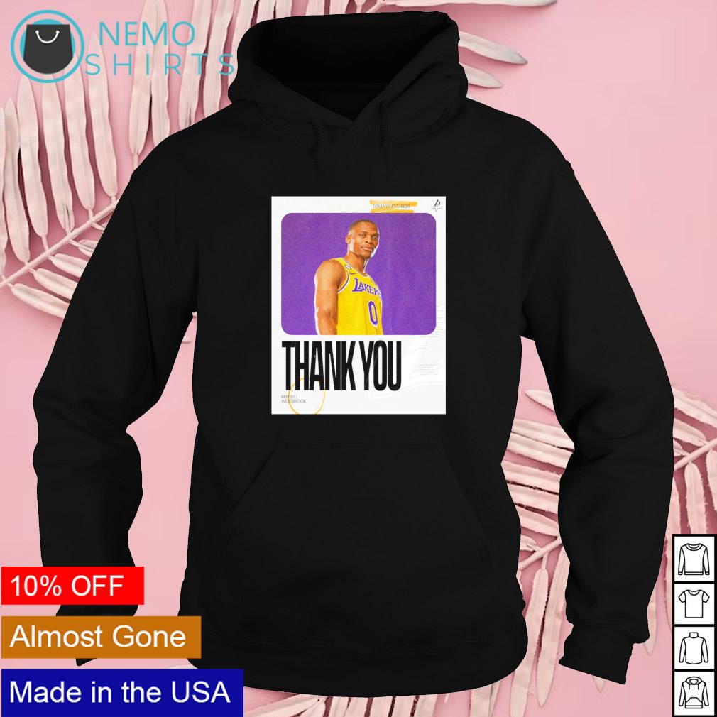 Thank you Russell Westbrook Los Angeles Lakers shirt, hoodie, sweater and  v-neck t-shirt