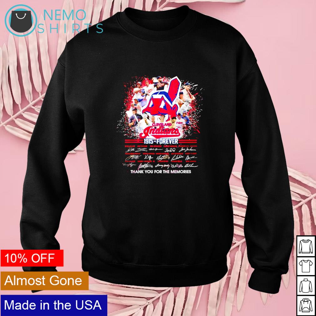 The Cleveland Indians 1915 forever thank you for the memories shirt,  hoodie, sweater and v-neck t-shirt