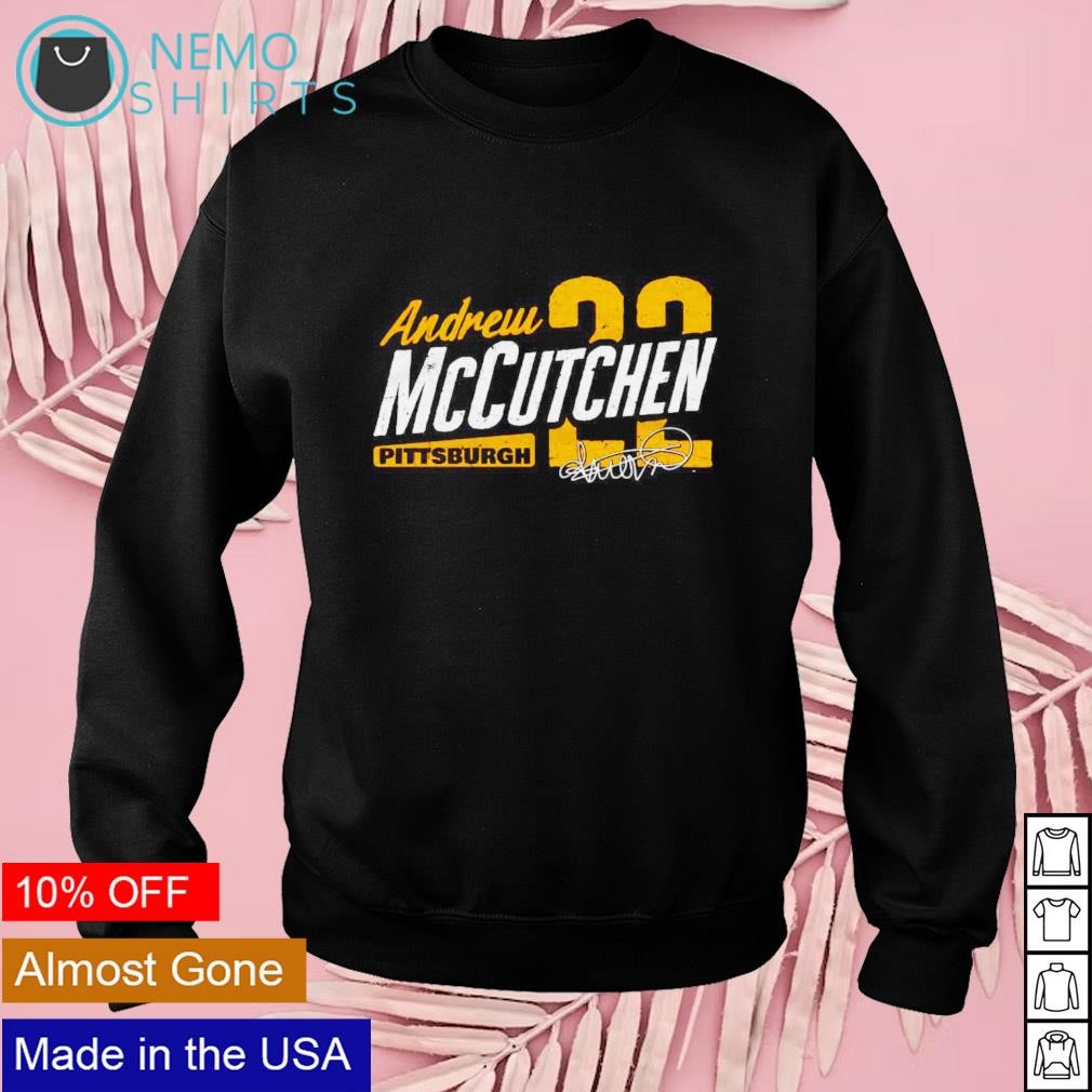 Andrew McCutchen Pittsburgh Pirates signature type slant shirt