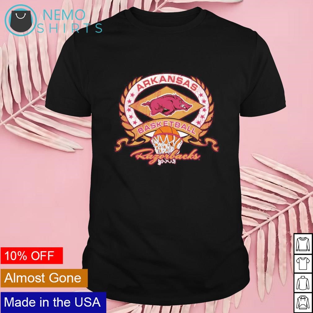 Arkansas Razorbacks basketball throwback collegiate shirt