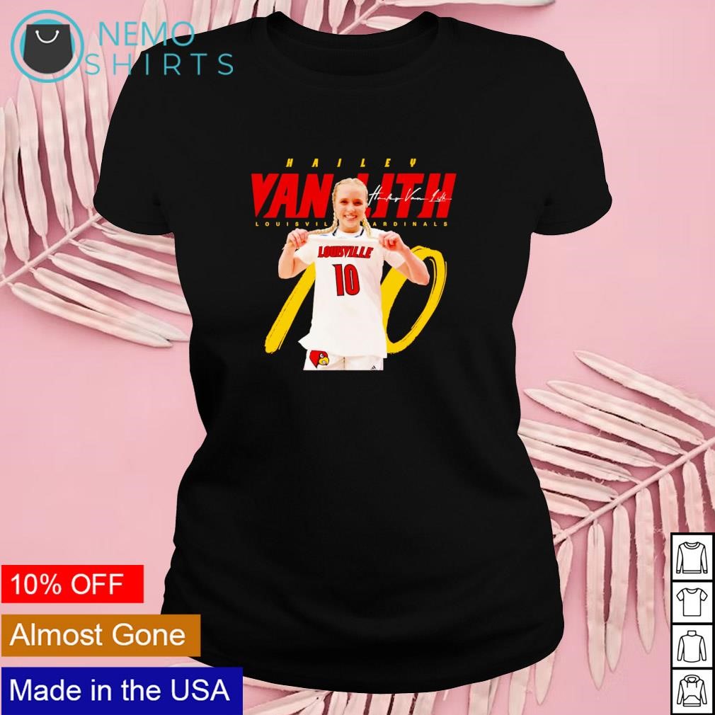 Hailey Van Lith Louisville Cardinals number 10 and signature shirt