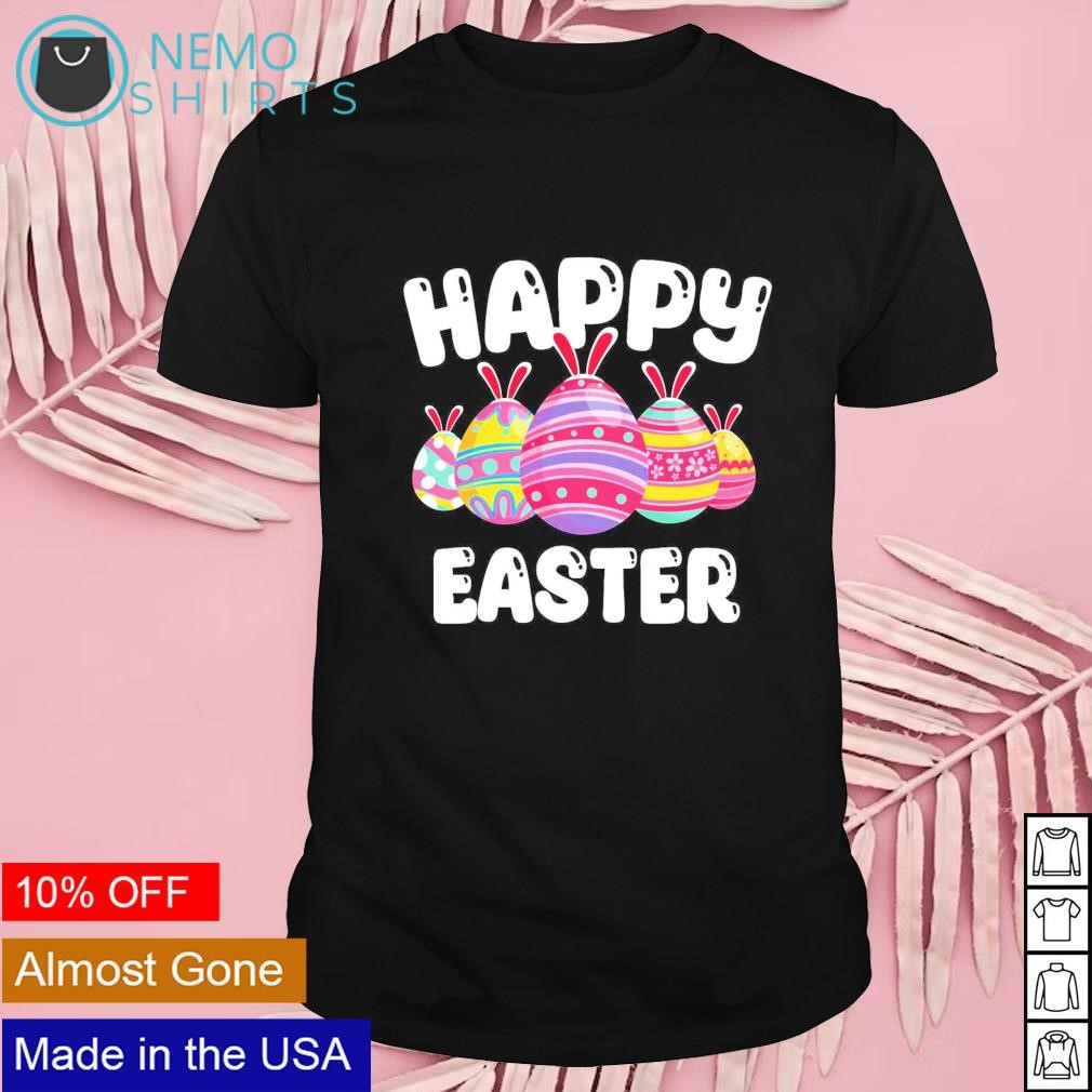 Happy Easter rabbit easter eggs shirt