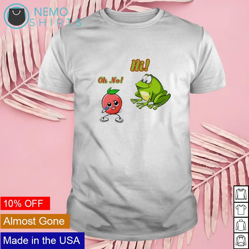 Hi oh no frog and strawberry shirt