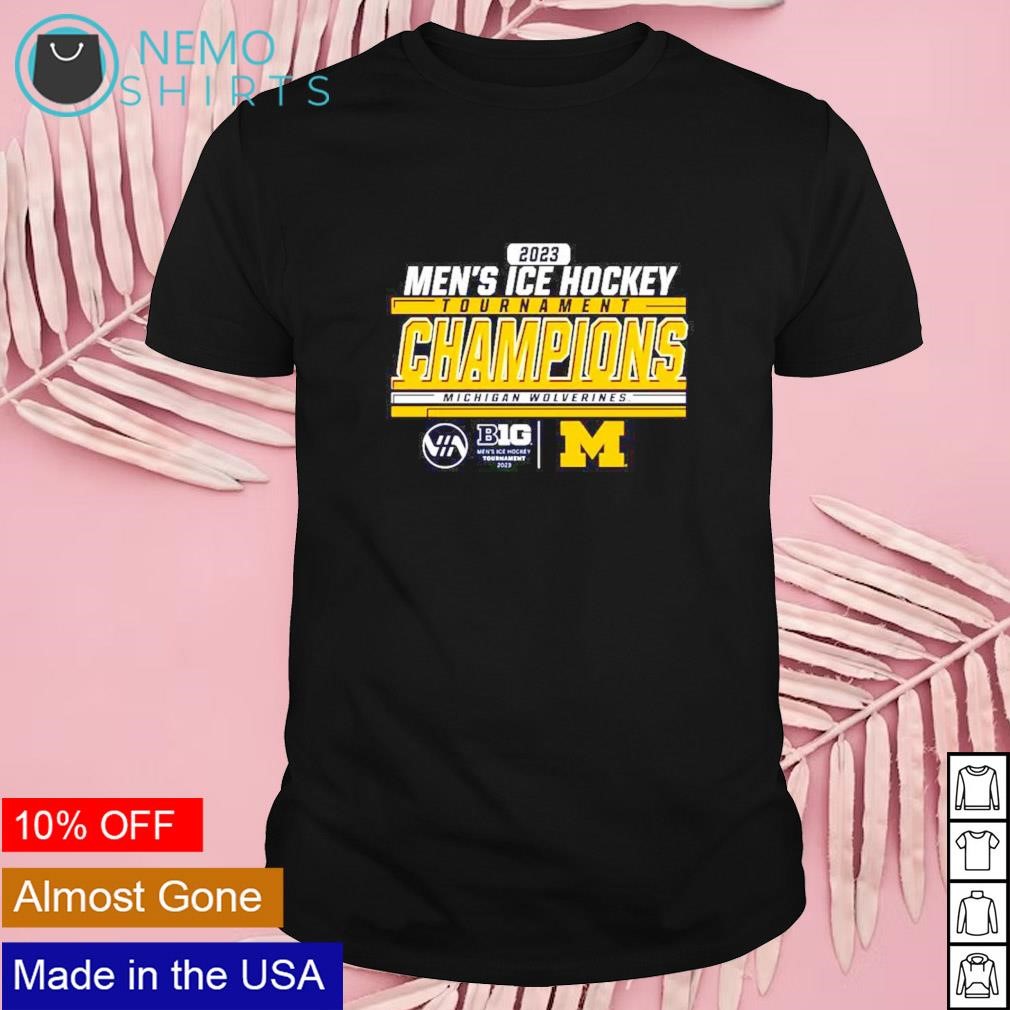 Michigan Wolverines 2023 Big Ten men's ice hockey conference tournament champions shirt