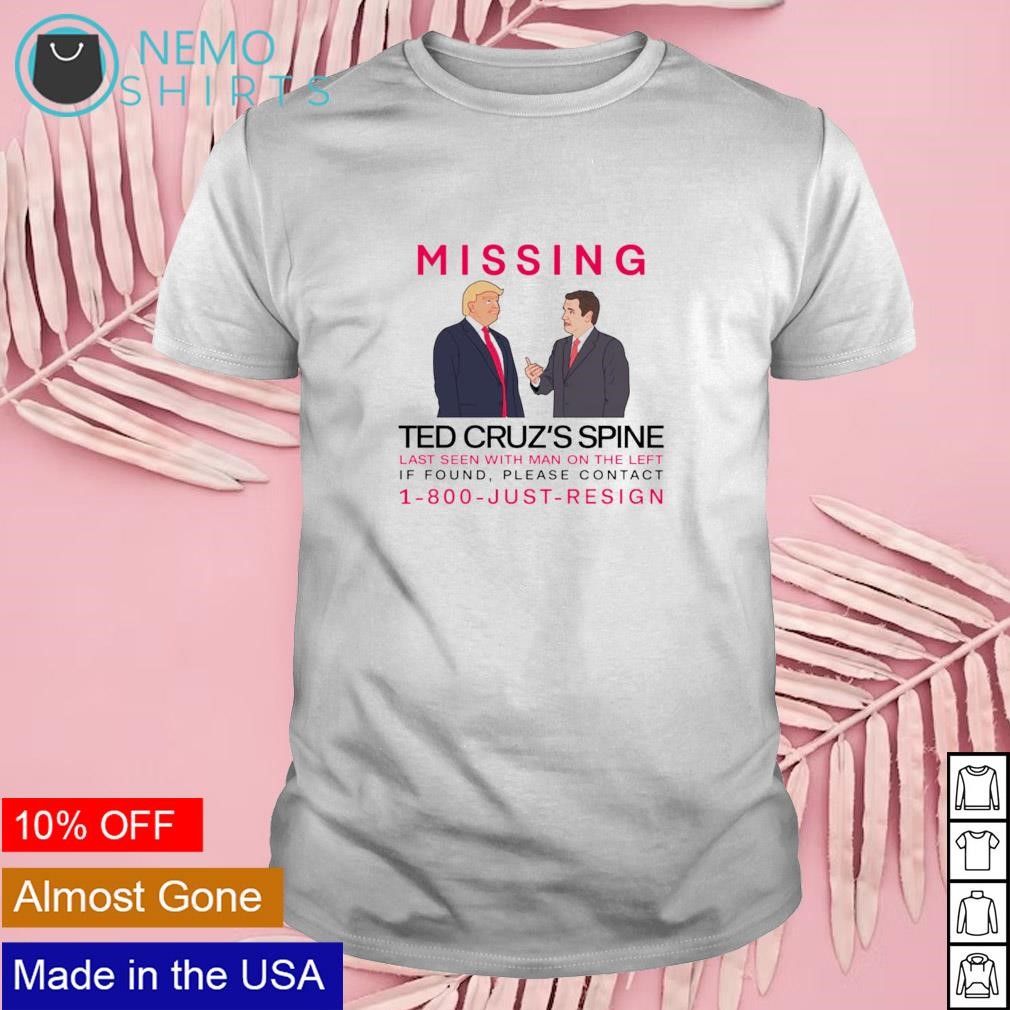 Missing Ted Cruz's Spine last seen with man on the left shirt