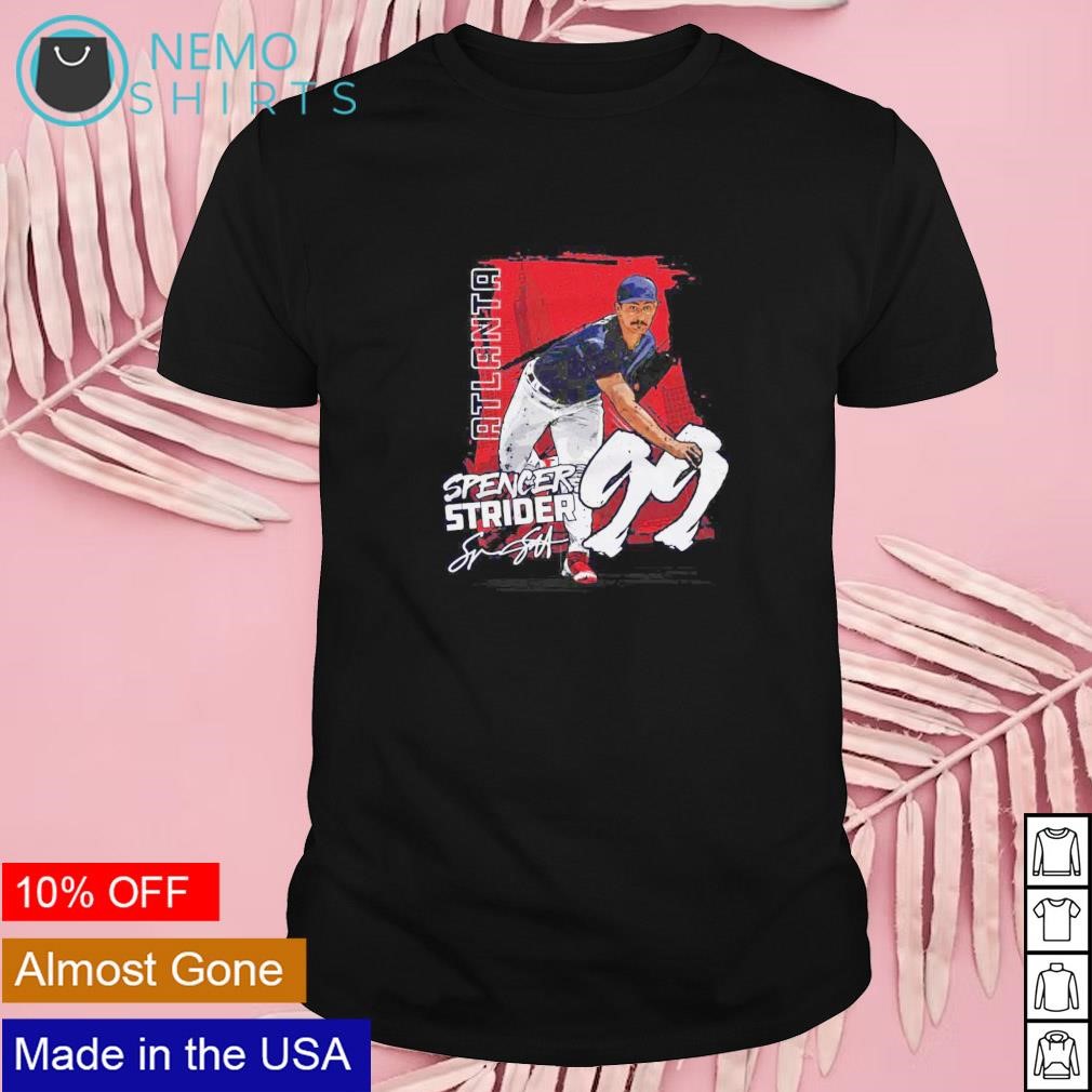 Spencer Strider Atlanta Braves no 99 and signature shirt