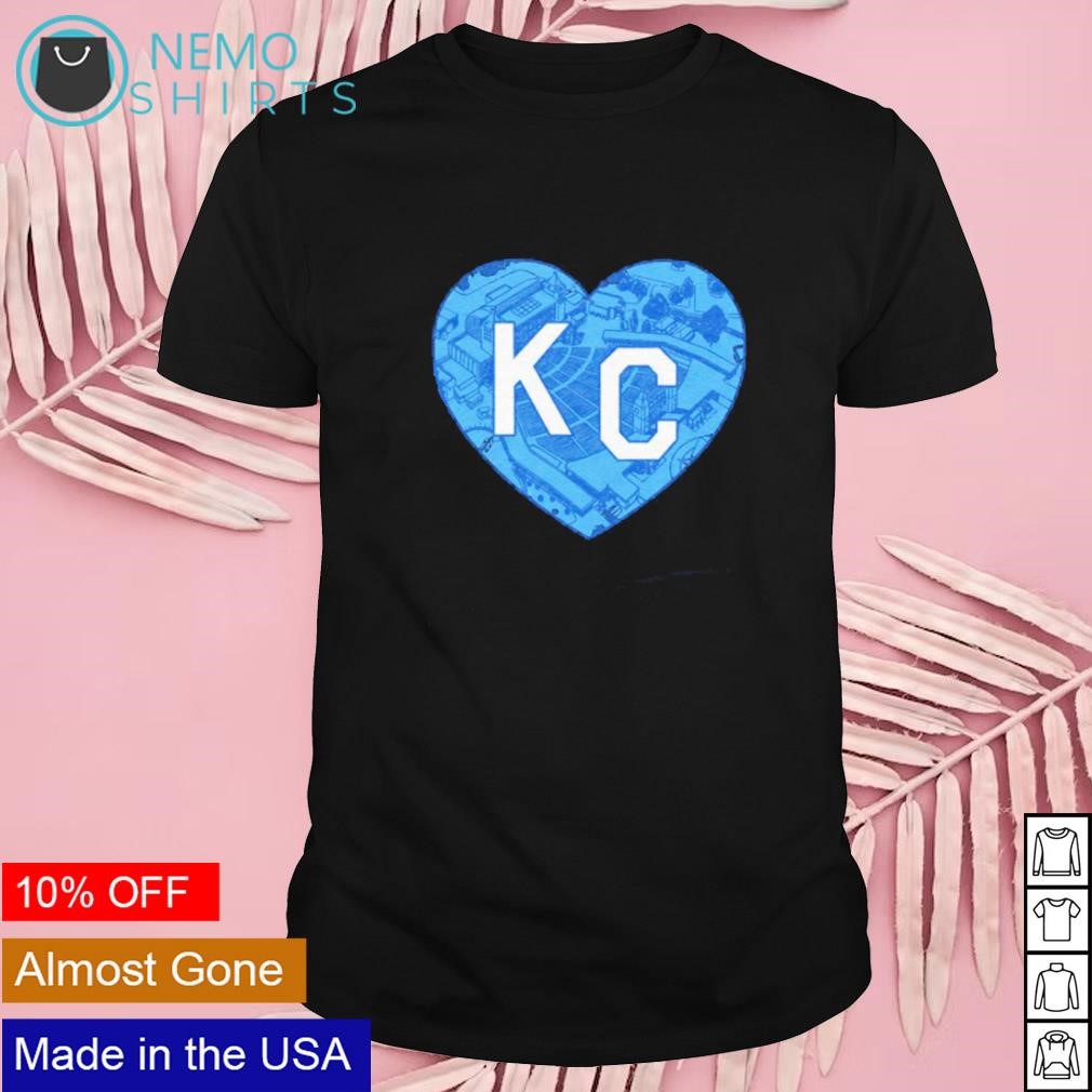 Charlie Hustle KC Heart Tee Grey/Navy Xs