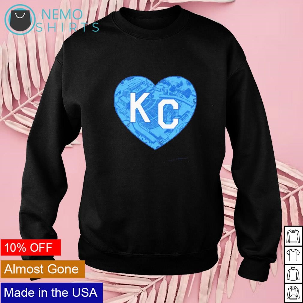 Charlie Hustle KC Heart Tee Grey/Navy Xs