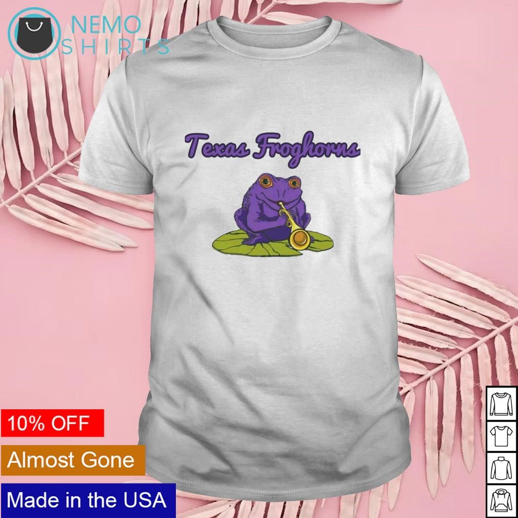 Texas Froghorns frog playing horn shirt