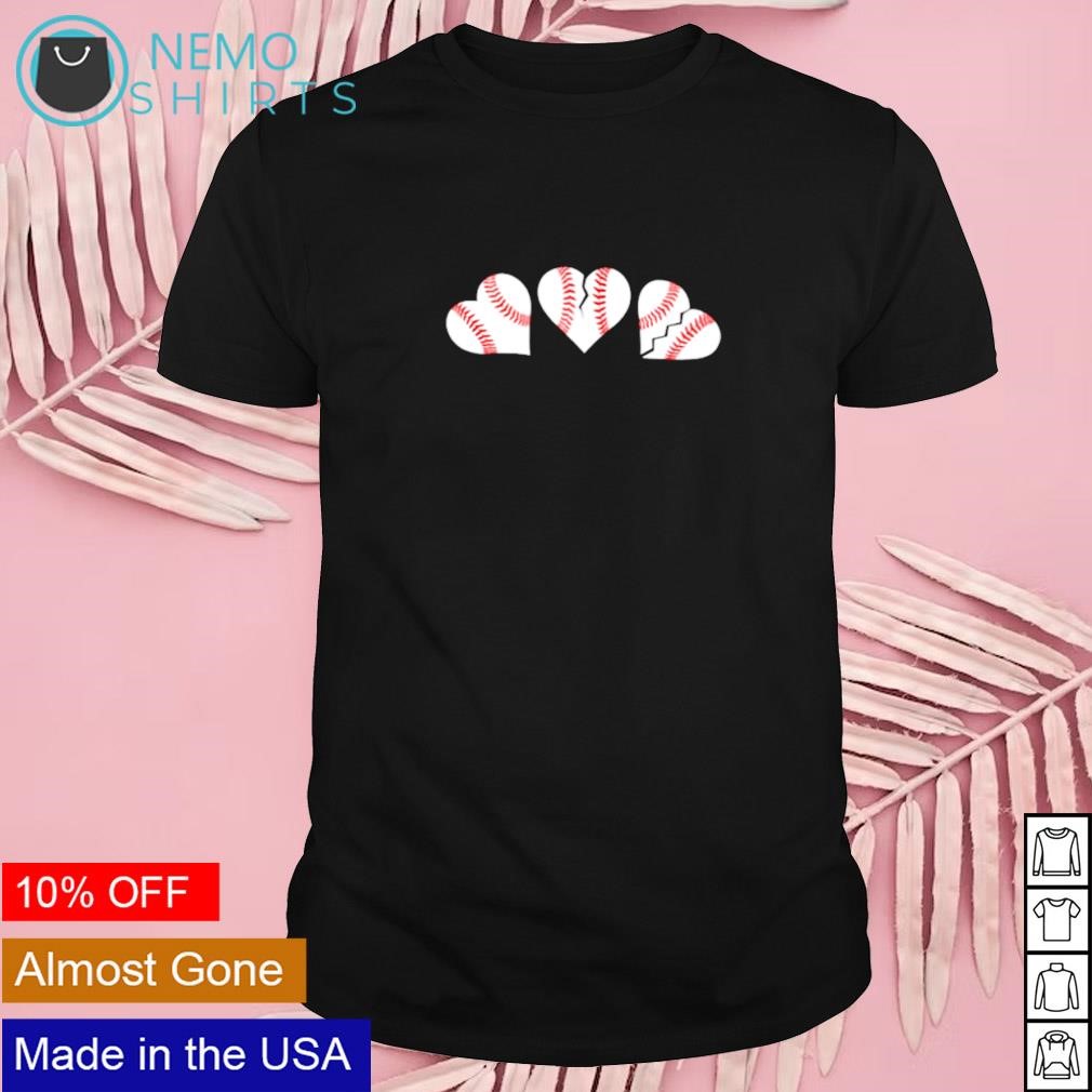 The three baseball hearts shirt