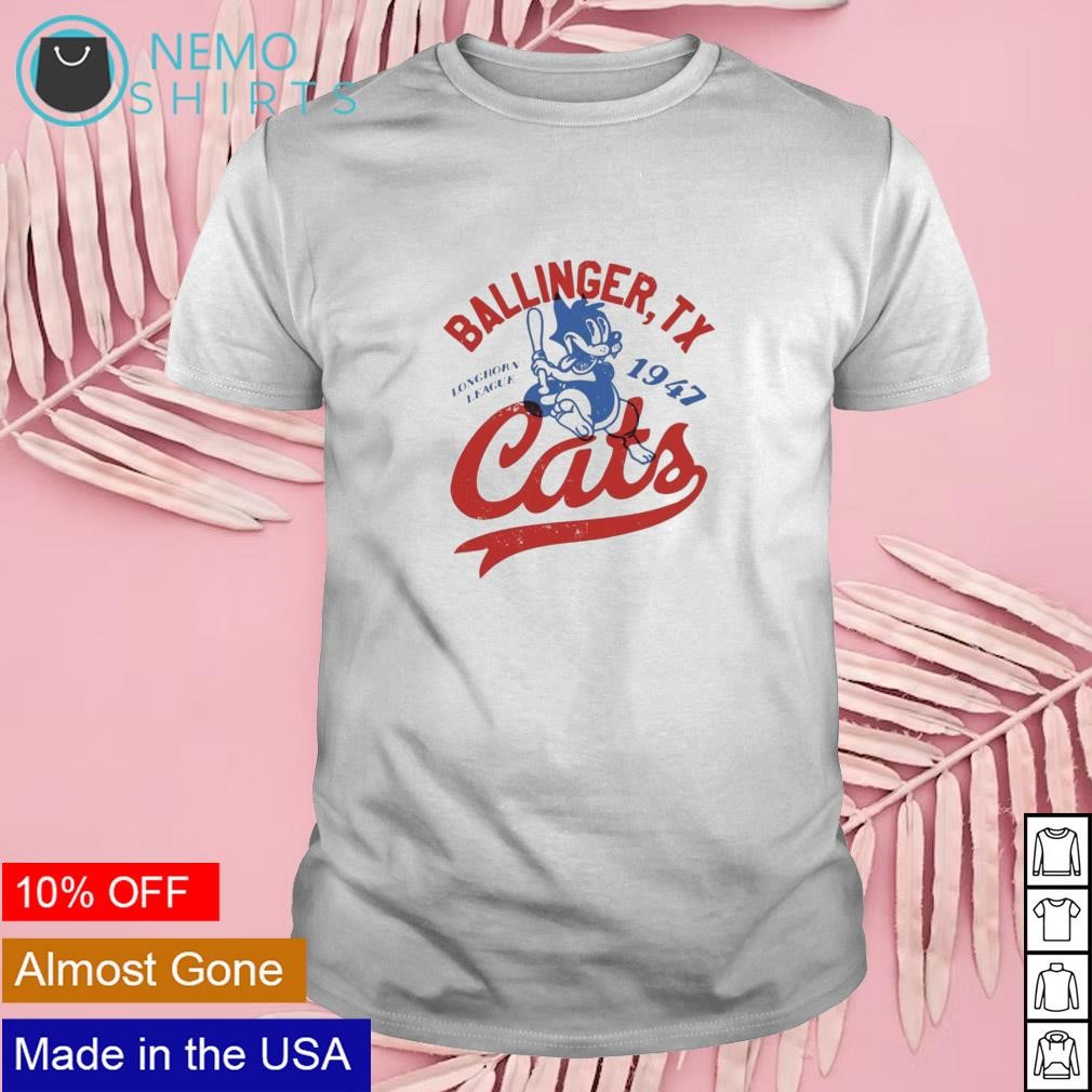 Ballinger cats Texas vintage defunct baseball teams shirt
