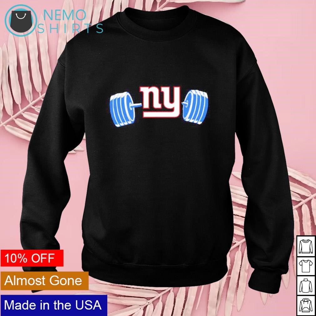 New York Giants weight barbell shirt, hoodie, sweater and v-neck t
