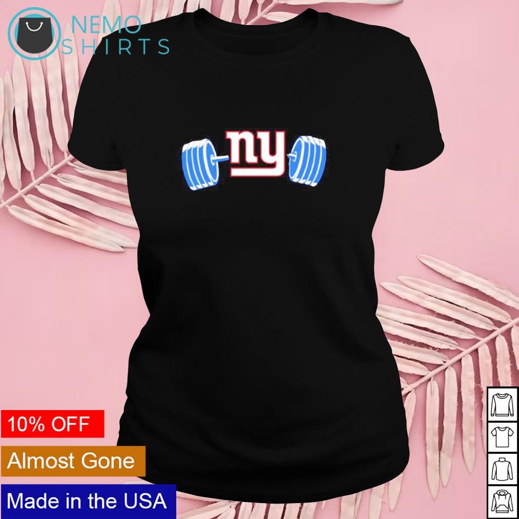 New York Giants weight barbell shirt, hoodie, sweater and v-neck t-shirt