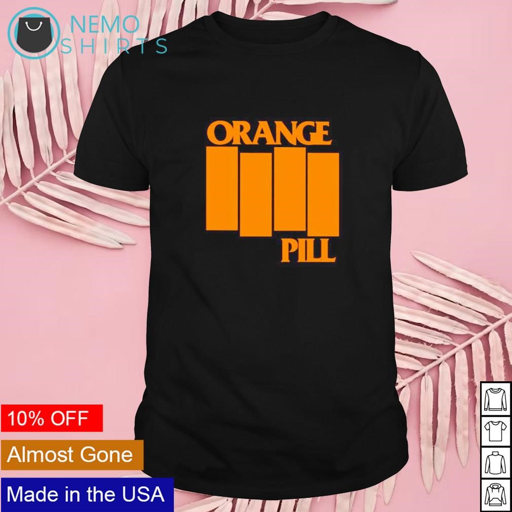 Orange pill shirt