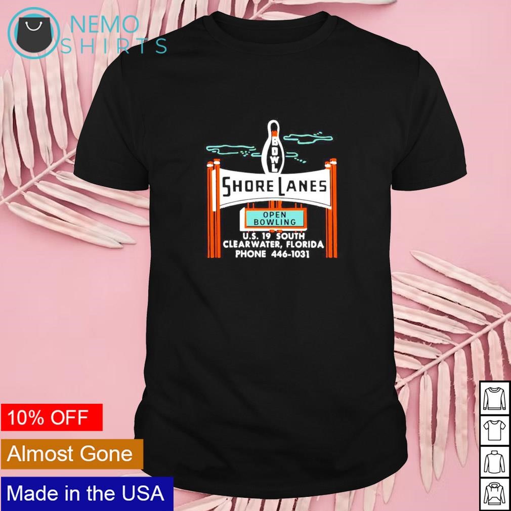 Shore Lanes open bowling Clearwater FL vintage bowling alley shirt