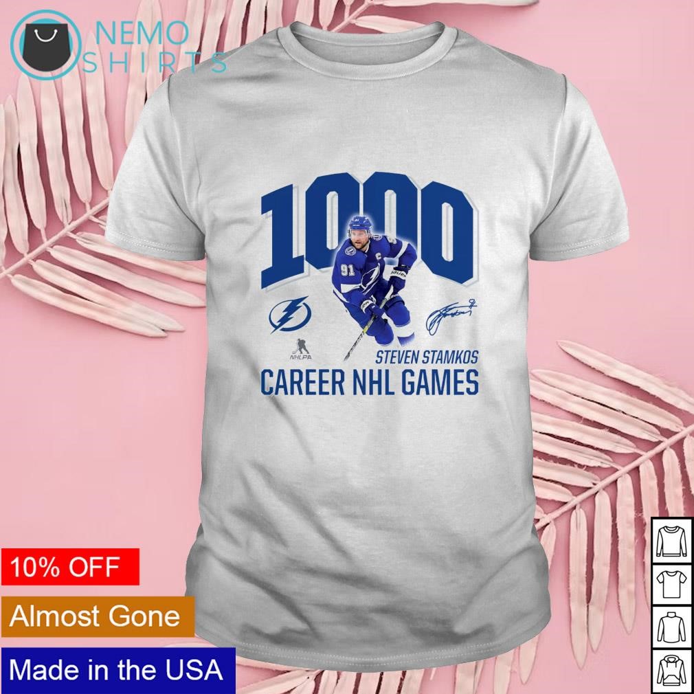 Steven Stamkos Tampa Bay Lightning 1000 career NHL games shirt