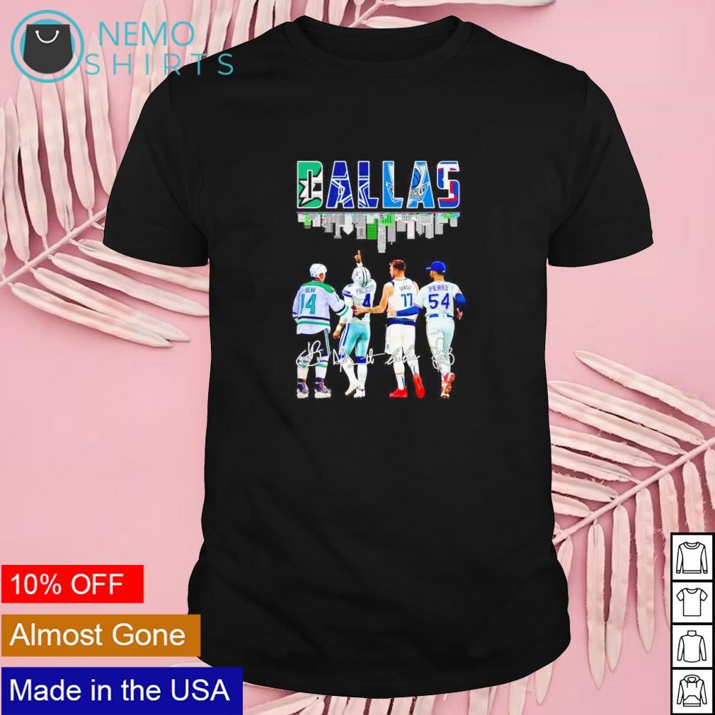 Dallas sport teams signatures city reflection shirt