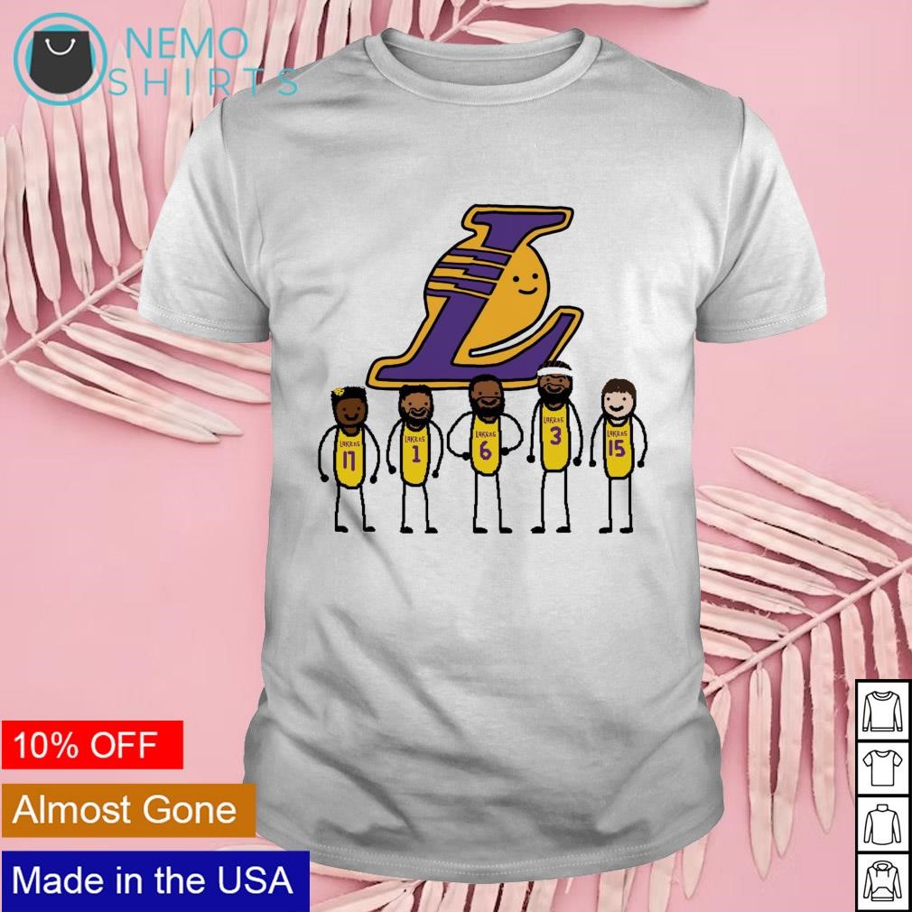 LA Lakers players paint shirt