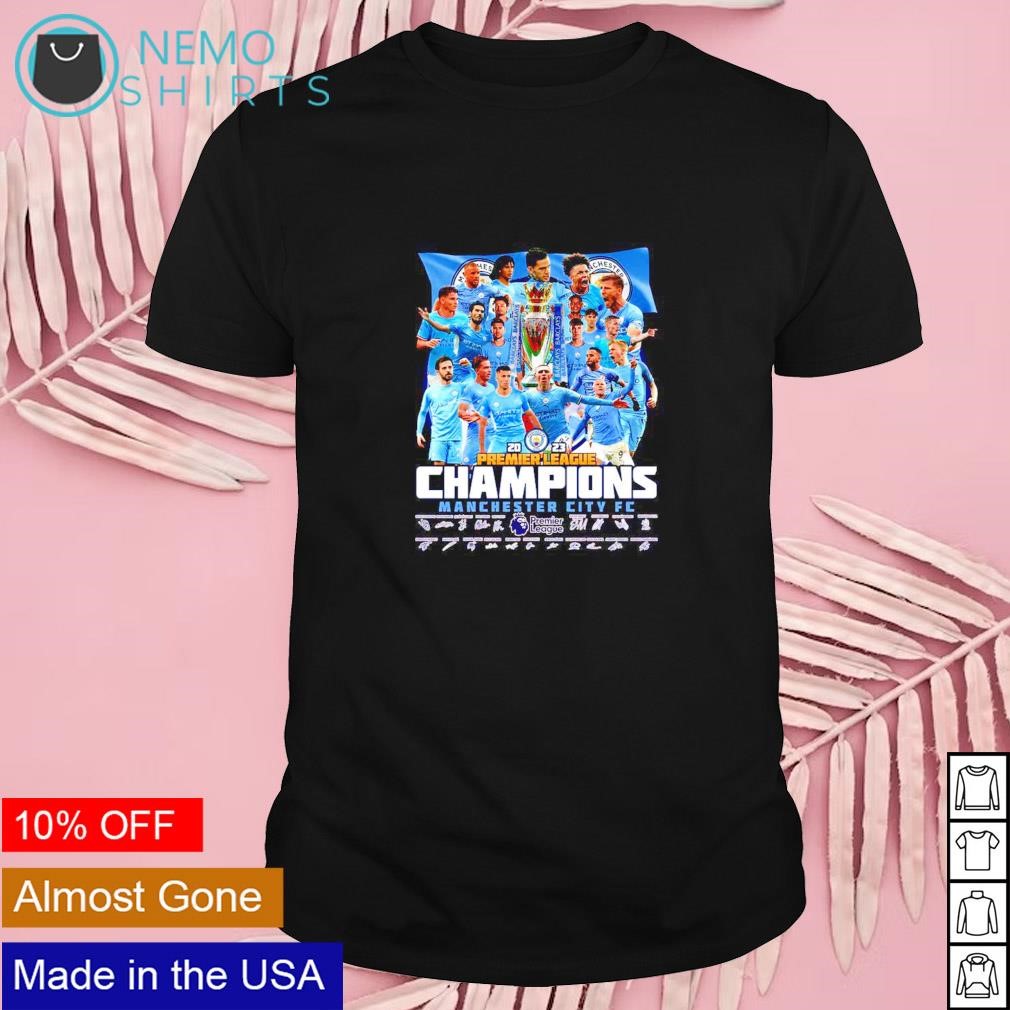 Manchester City FC 2023 premier league champions player name with signature shirt