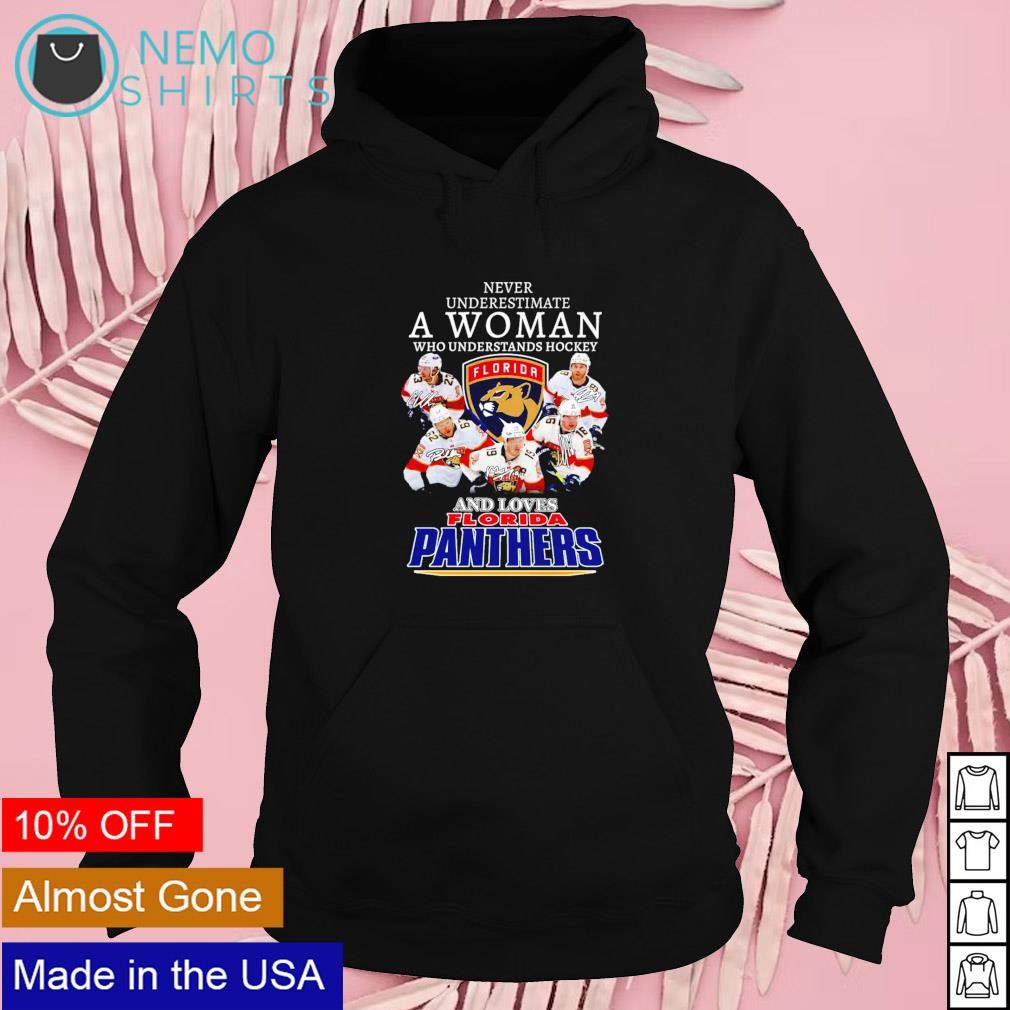 Never underestimate a woman who understands hockey and loves Florida Panthers shirt Mock-Up Nemo hoodie black.jpg