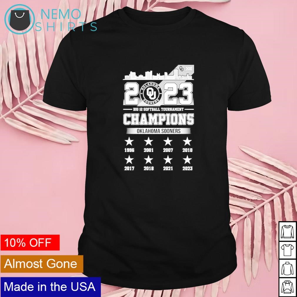 Oklahoma Sooners 2023 Big 12 softball tournament champions shirt