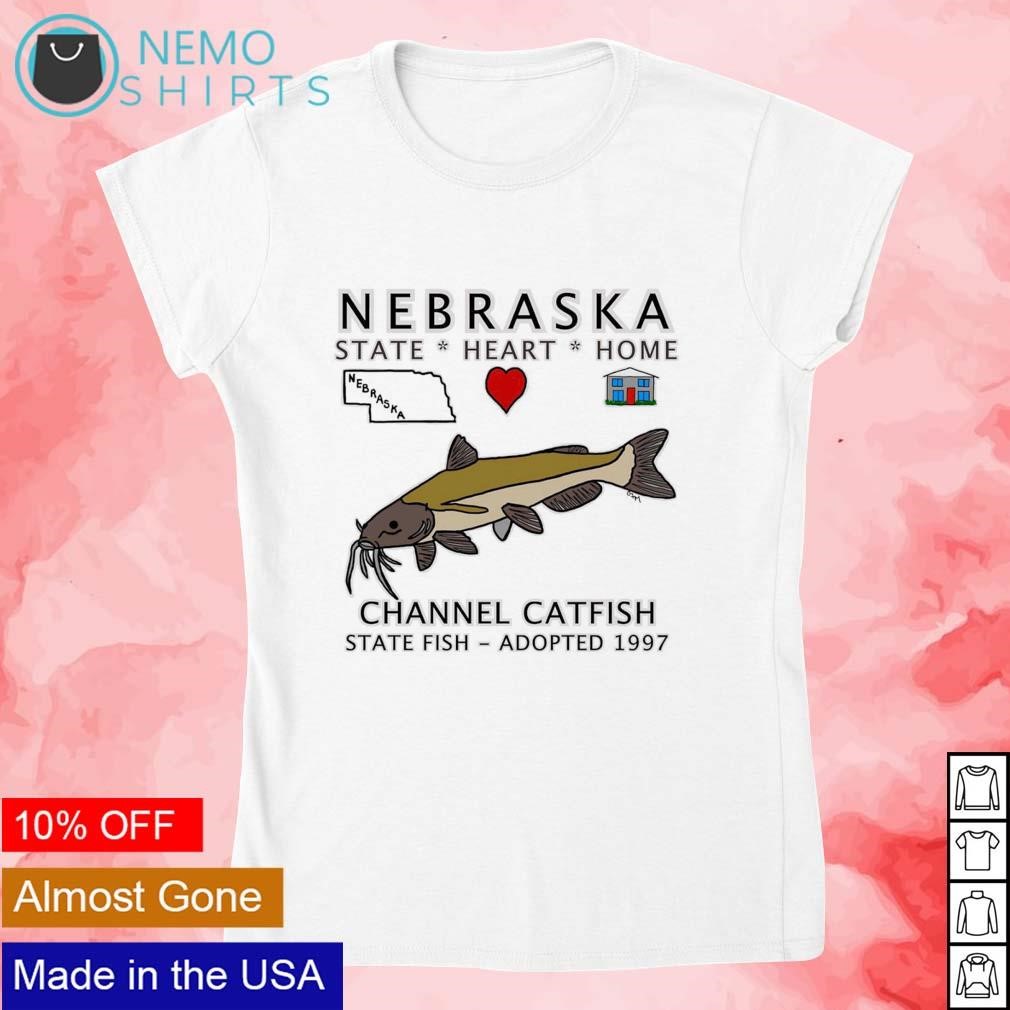Nebraska state heart home channel catfish shirt, hoodie, sweater