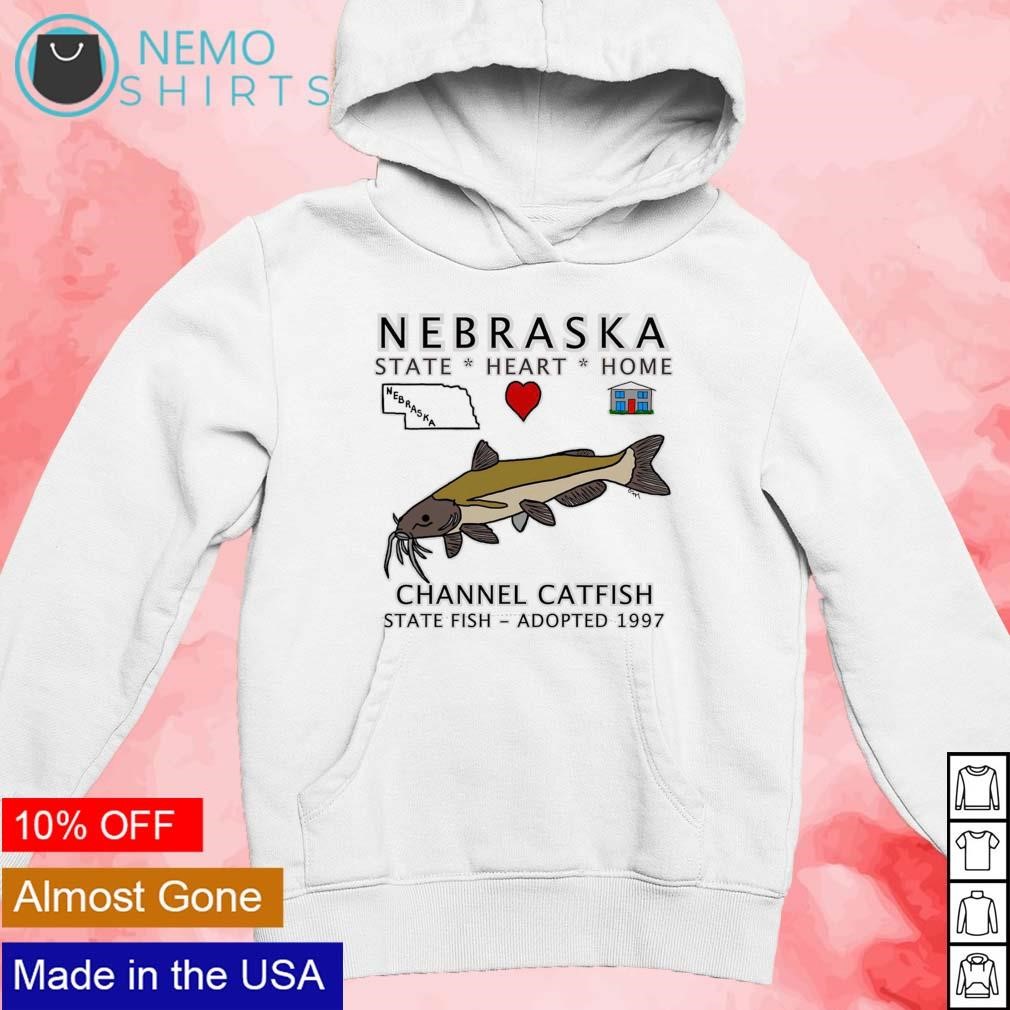 Nebraska state heart home channel catfish shirt, hoodie, sweater and v-neck  t-shirt