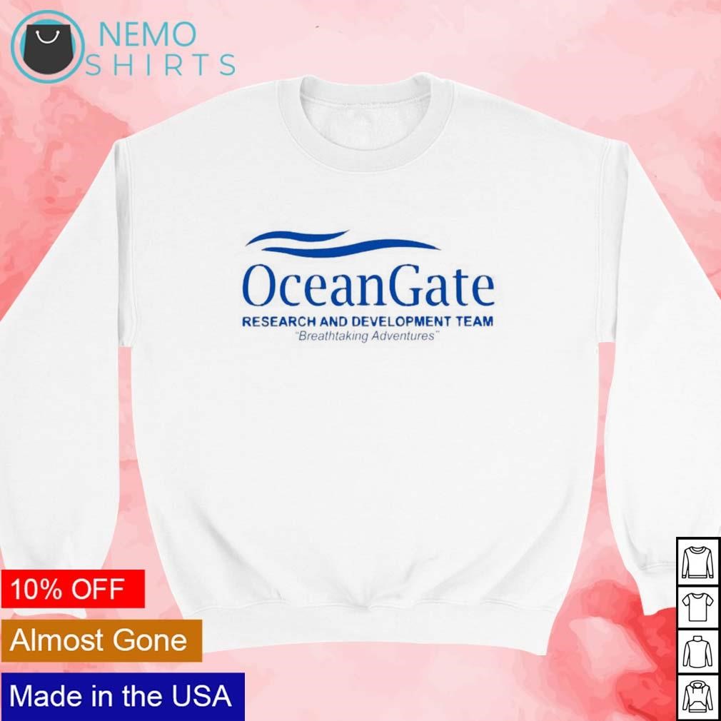 OceanGate research and development team Breathtaking Adventures shirt new mockup white sweater.jpg