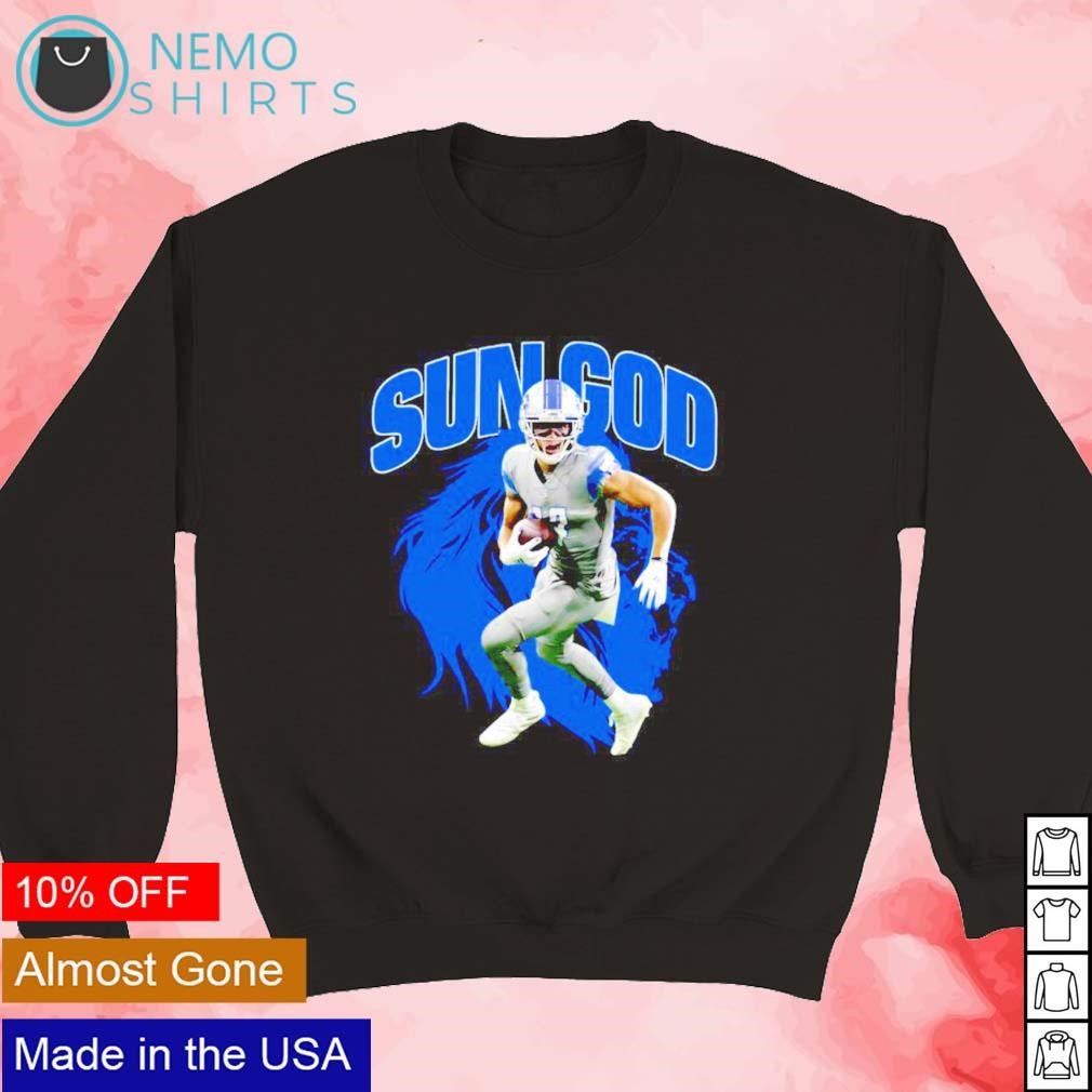 Amon-Ra St. Brown Detroit Lions football sun God 2023 T-shirt, hoodie,  sweater, long sleeve and tank top