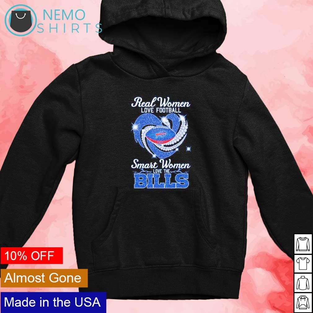 Real women love football smart women love the Buffalo Bills diamond heart  2023 shirt, hoodie, sweater, long sleeve and tank top