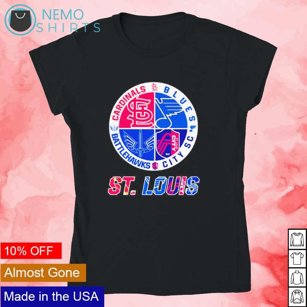 St. Louis sport teams Cardinals Blues City SC and Battlehawks logo shirt,  hoodie, sweater and v-neck t-shirt