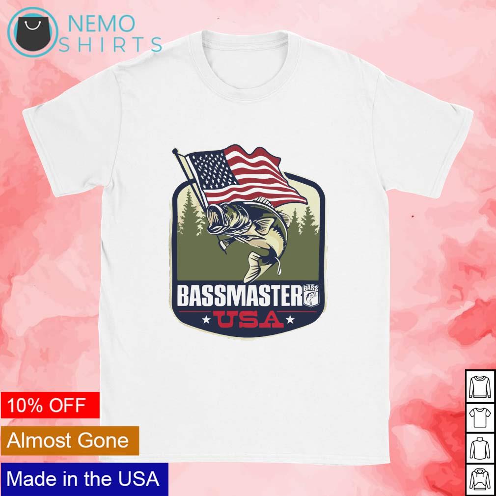 Bass Anglers Sportsman society bassmaster USA flag fish logo shirt, hoodie,  sweater and v-neck t-shirt