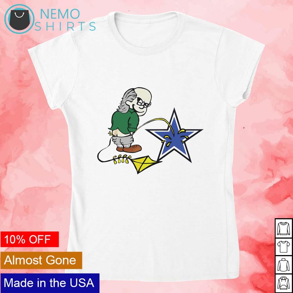 Ben Franklin whizzing on the cowboy star shirt, hoodie, sweater and v-neck  t-shirt