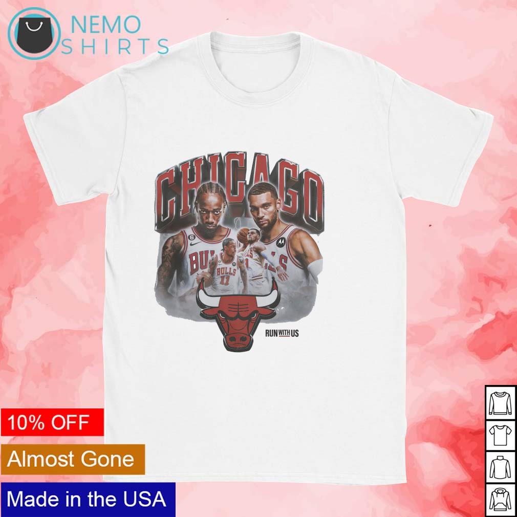 Chicago Bulls logo Zach LaVine and DeMar DeRozan basketball photo