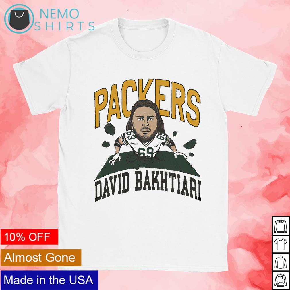 David Bakhtiari #69 Green Bay Packers football caricature shirt, hoodie,  sweater and v-neck t-shirt