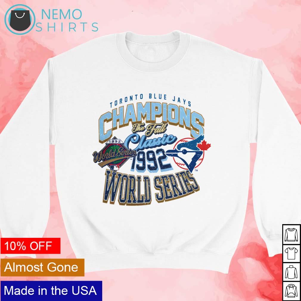 Toronto Blue Jays champions the fall classic 1992 world series logo shirt hoodie sweater and v neck t shirt