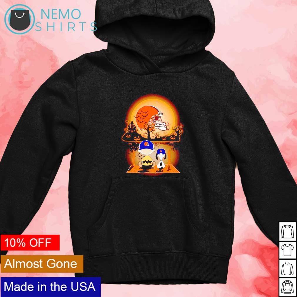 Official snoopy And Charlie Brown Cleveland Browns Halloween Night Shirt,  hoodie, sweater, long sleeve and tank top