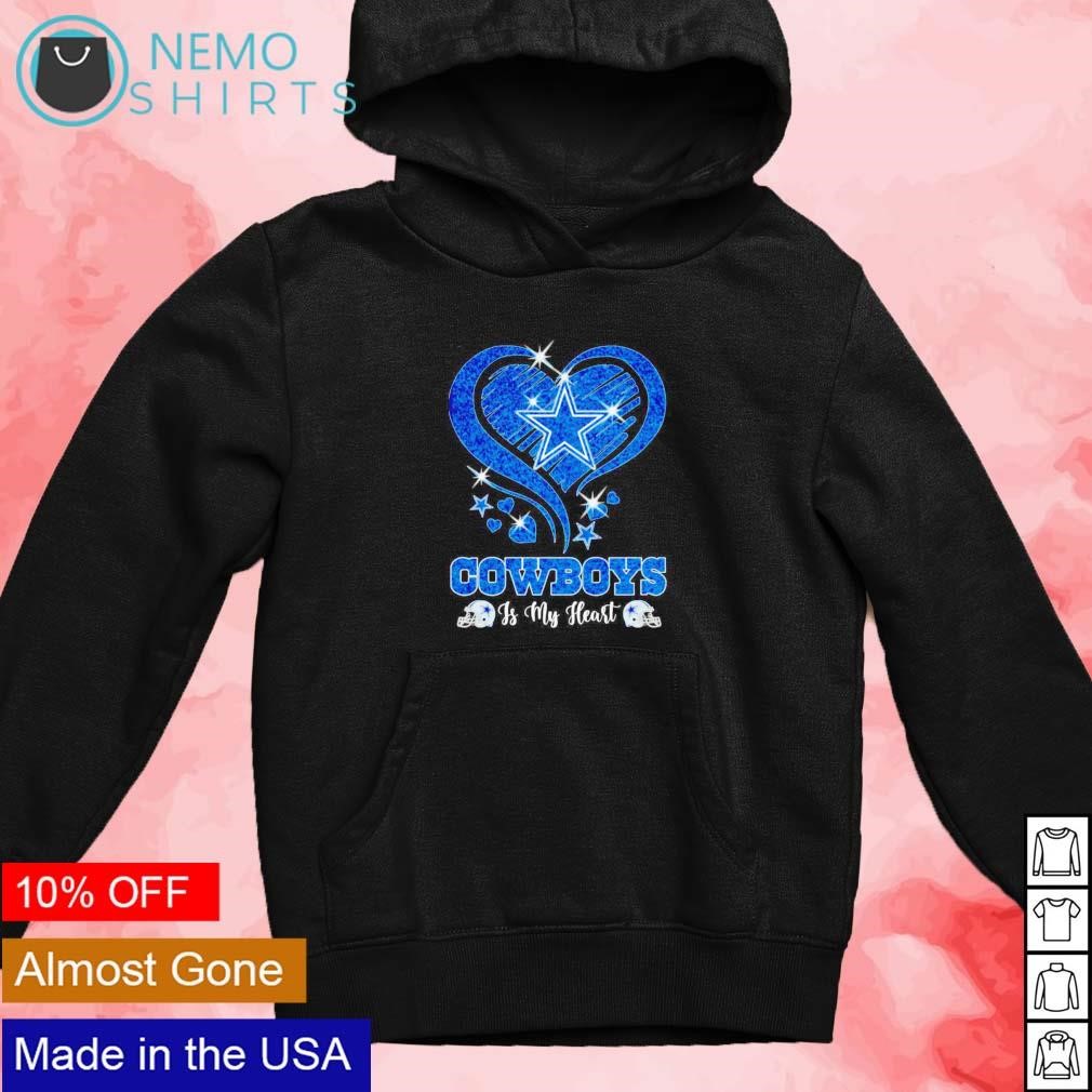 This girl loves her Dallas Cowboys glitter heart shirt, hoodie, sweater and  v-neck t-shirt