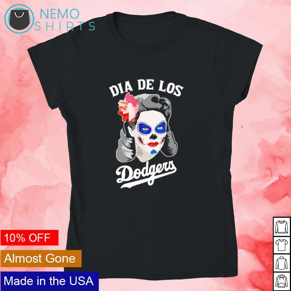 Official Los Angeles Dodgers Dia De Los Dodgers Skull Women Shirt