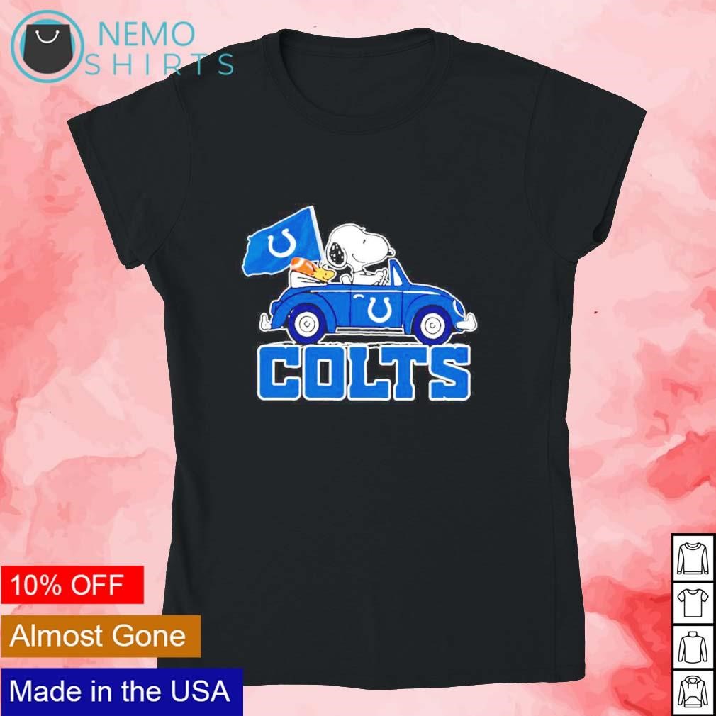 Snoopy and Woodstock drive Car Colts football shirt, hoodie